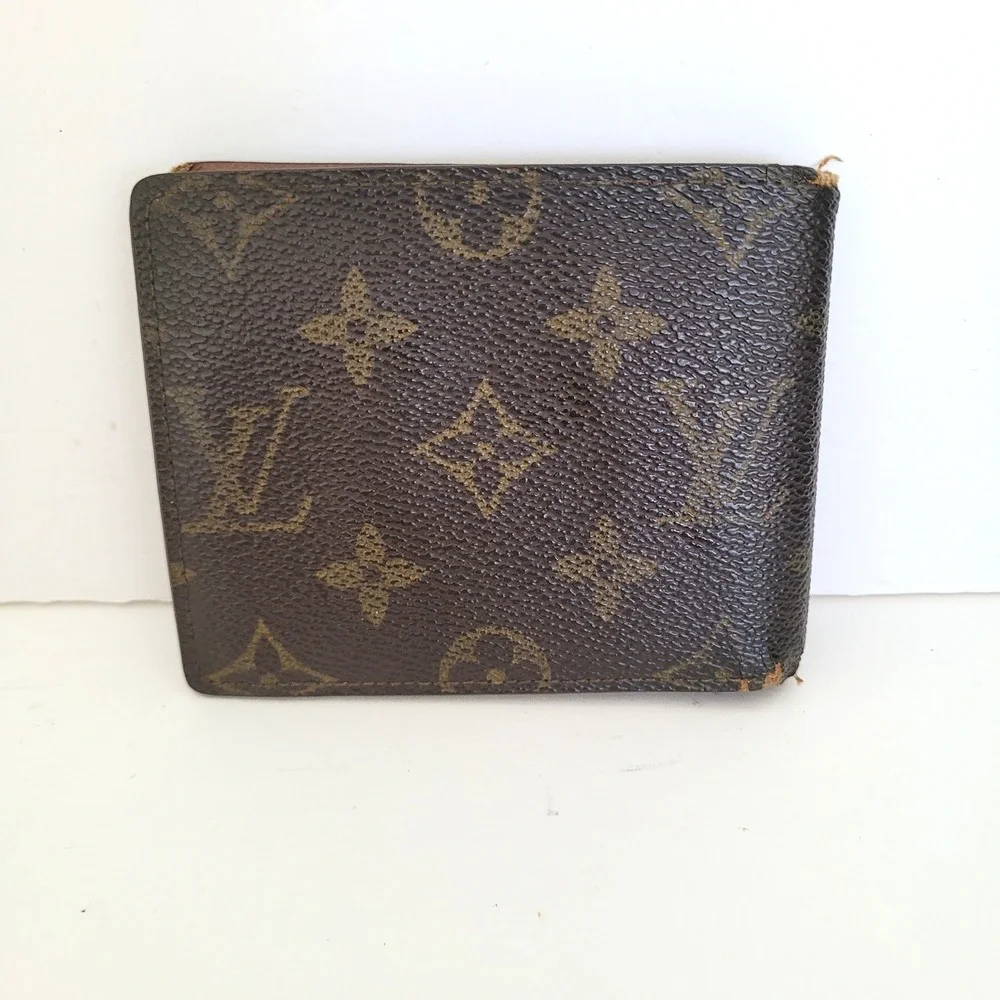 Louis Vuitton Monogram‎ Bifold Wallet with ID Window Brown Canvas Vintage
